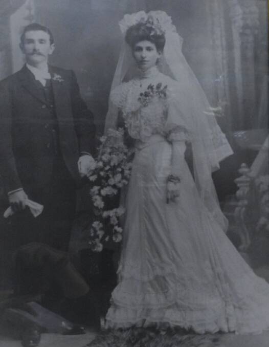 The wedding gown and night dress of Alice May Cooper from 1906 will be on display at the pageant of fashion in Wingham.
