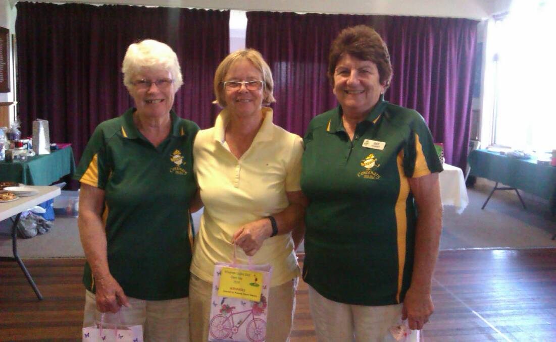 Wingham Golf Club's Robyn Dudgeon, Narelle Smith and Gay Wagener