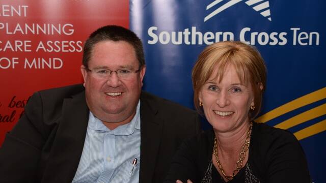 General manager of Wingham Beef Exports, Grant Coleman with wife Fiona at the recent Manning Valley Business Awards. Wingham Beef Exports are through to the NSW Business Chamber State Awards.