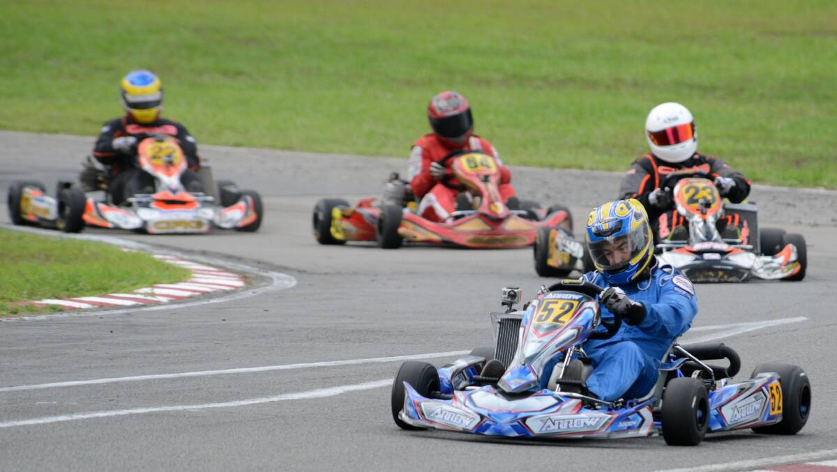 Action on the track: Lee Black in number 52 racing in the TAG Super Series at Wingham