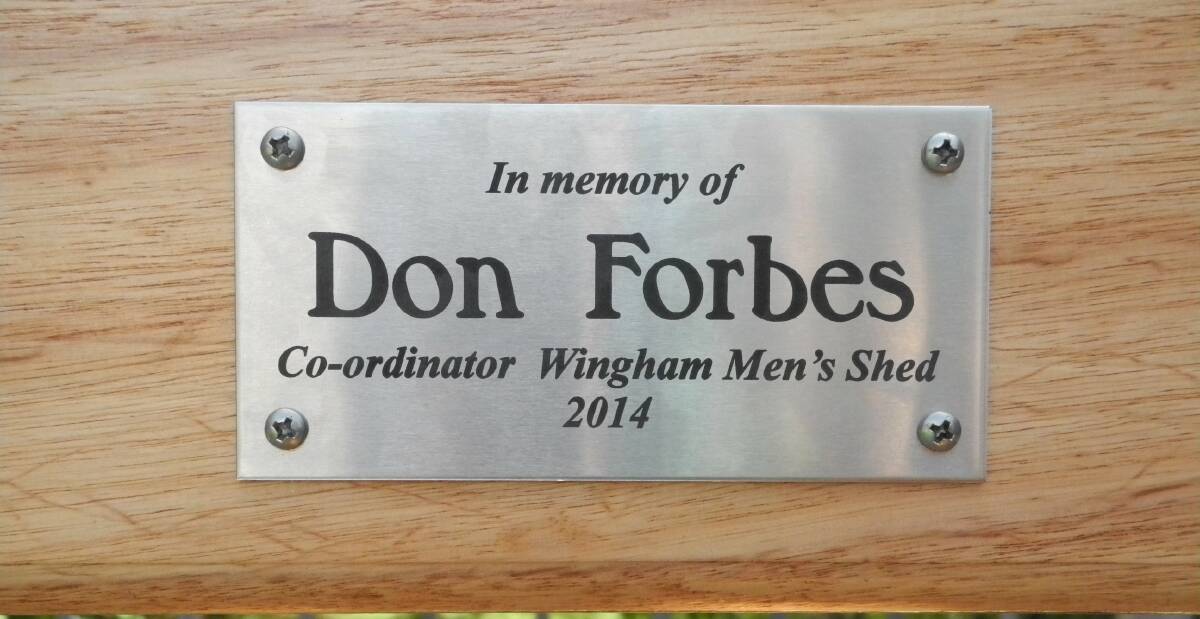 The Don Forbes memorial plaque at Wingham Preschool