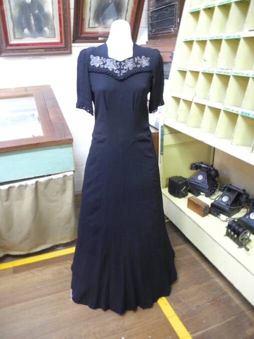 A 'little black dress' from 1945 will be part of the collection of historical gowns in Wingham.