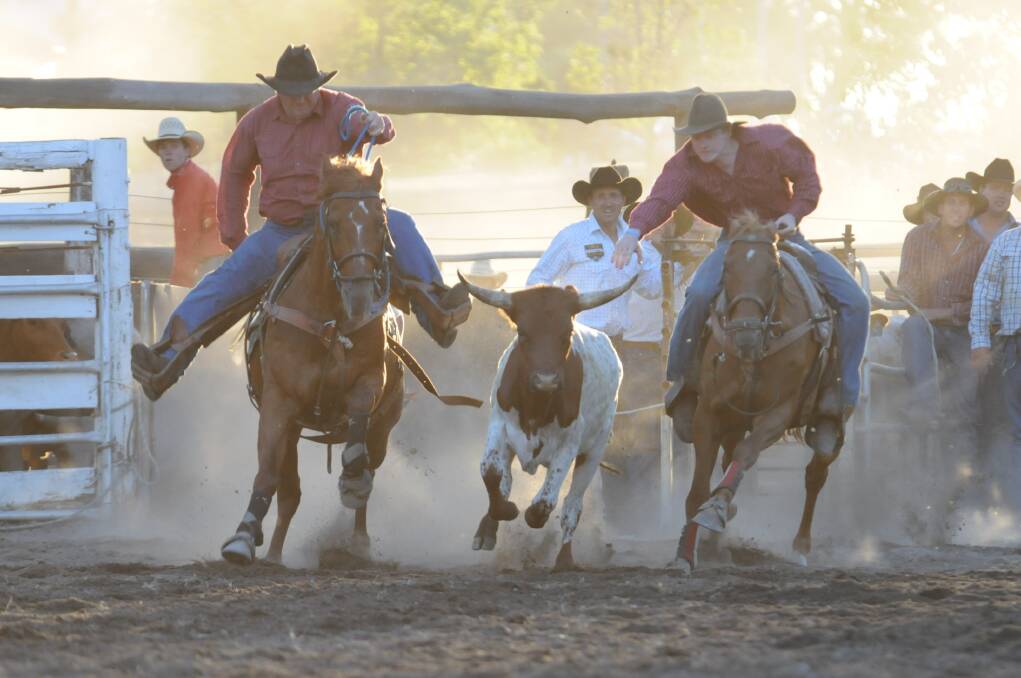 The action at the Wingham Summertime Rodeo 2012