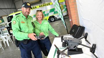 Taree VRA Rescue Squad members Matthew King and Mandy Penhall. Picture by Scott Calvin.