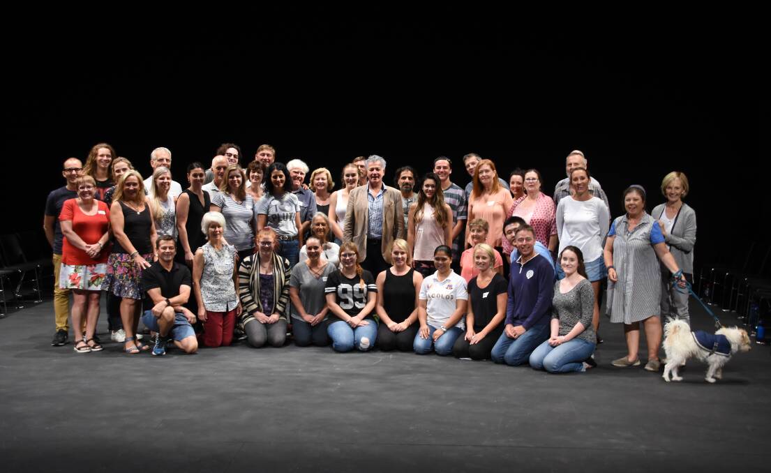 Huge success: More than 40 people took part in the musical theatre workshop with Peter Cousens.