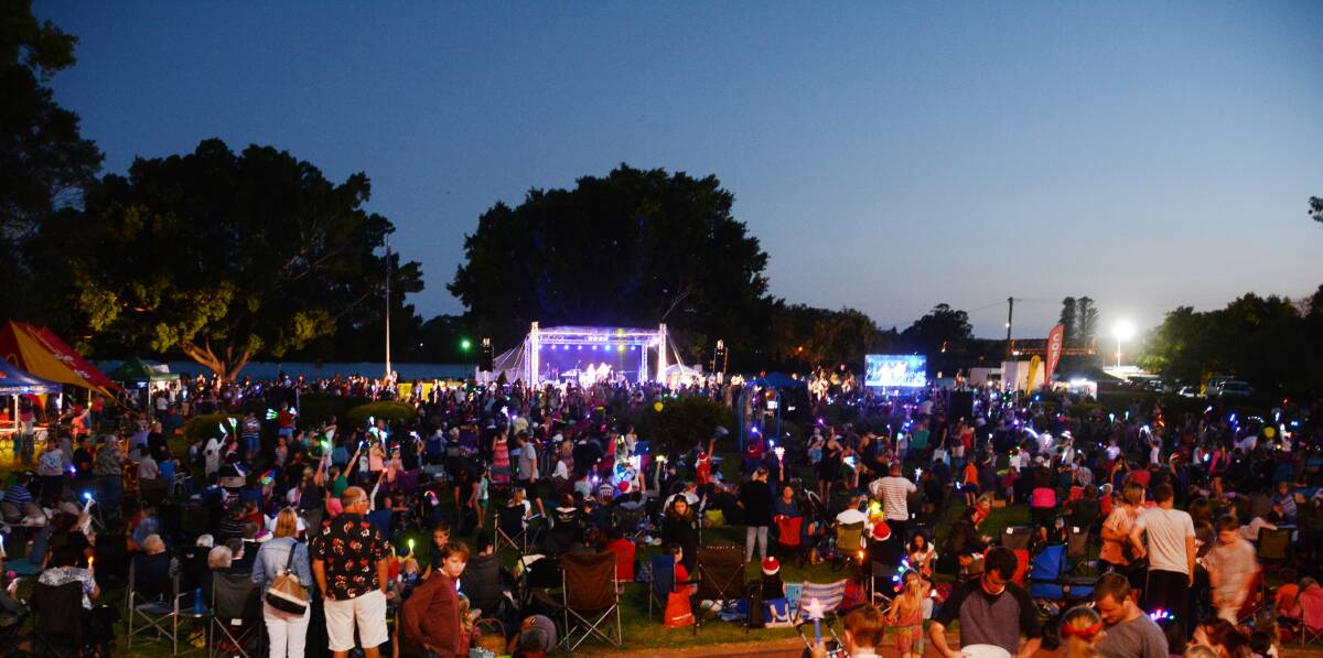 Community comes together: Thousands of people attend Taree's Carols in the Park each year.