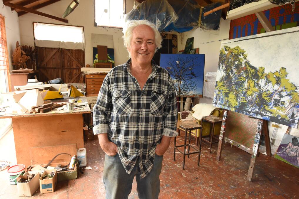 Creative space: Sculptor and painter Rick Reynolds in the studio space he built himself. Photos: Scott Calvin.