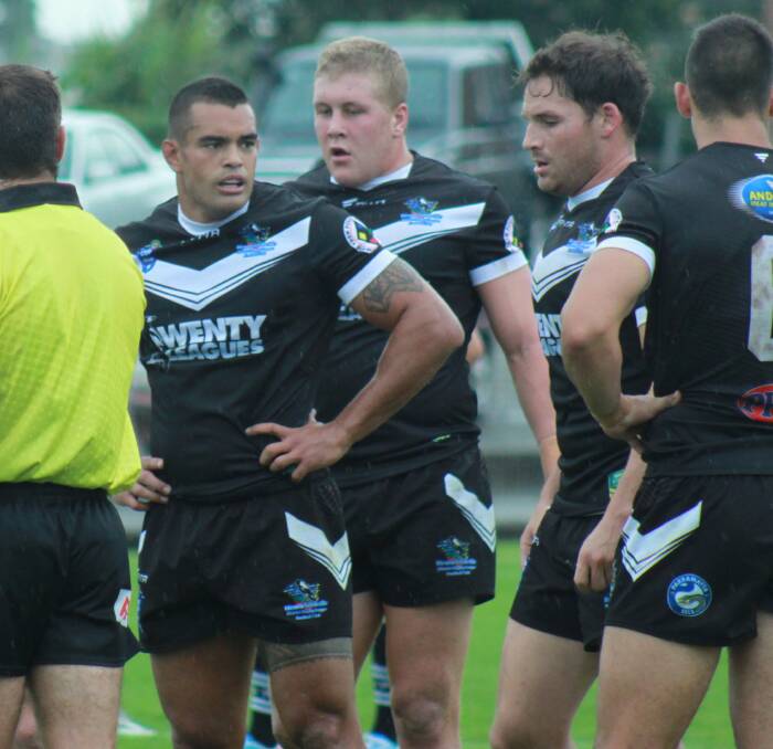 It seems unlikely Richie Fa'aoso (pictured playing for Wentworthville) will be turning out for Wingham in this season's Group Three Rugby League competition