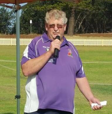 Gordon Cross, then president of the Mid North Coast Cricket Council, speaking at the launch of the Mid North Coast Premier League.