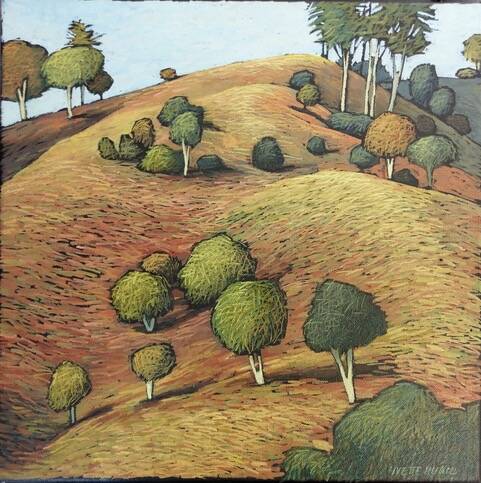 Gloucester Mountains IV, by Yvette Hugill  one of the items to be sold by auction at the garden party.