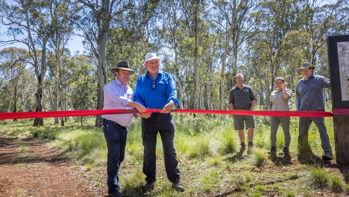 Joe Thompson from the Department of Biodiversity and Conservation and Chris Chapman of FAME officiated the opening of the wild sanctuary. Photo by David Stowe