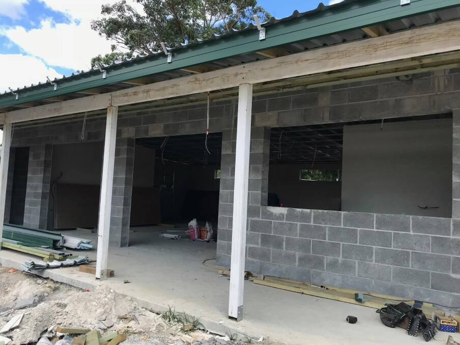 The new tennis clubhouse building is "moving forward very nicely," according to Karen Hutchinson. Photo supplied