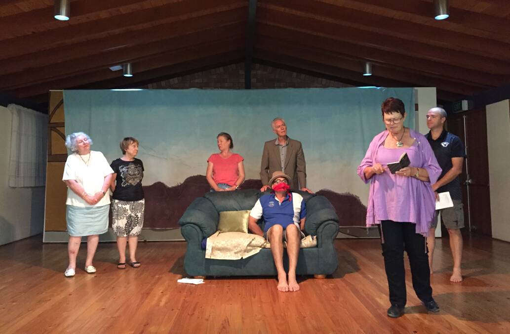 Hard at work: GACCI players during rehearsal for their first production of 2018. Photo Anne Keen 