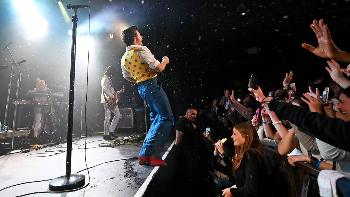 Harry Styles performs for SiriusXM and Pandora in New York. Picture: Getty Images