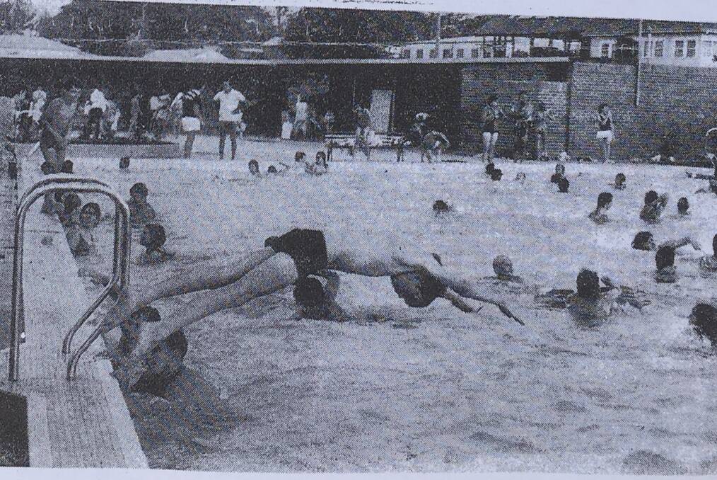 Swimmers delight in their new pool. A clipping from the Wingham Chronicle report on the opening of the Wingham Pool in November 1968.