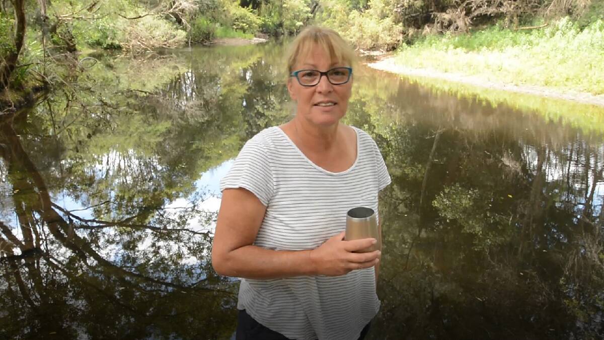 Bobin resident Kim MacDonald sought refuge in the creek as the fire destroyed her house.