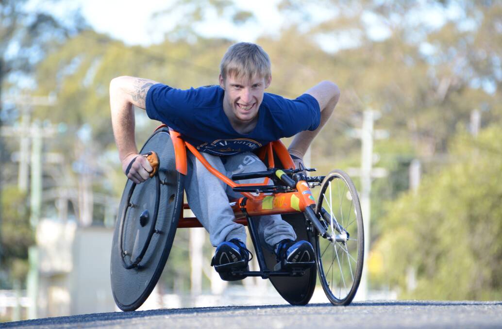 Wingham wheelchair racer Luke Bailey is now ranked 10th in the world for the 100 metres.