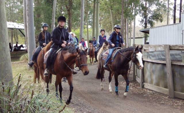 Trail riders supporting the inaugural Taree Equestrian Centre's annual charity rainforest ride last year.