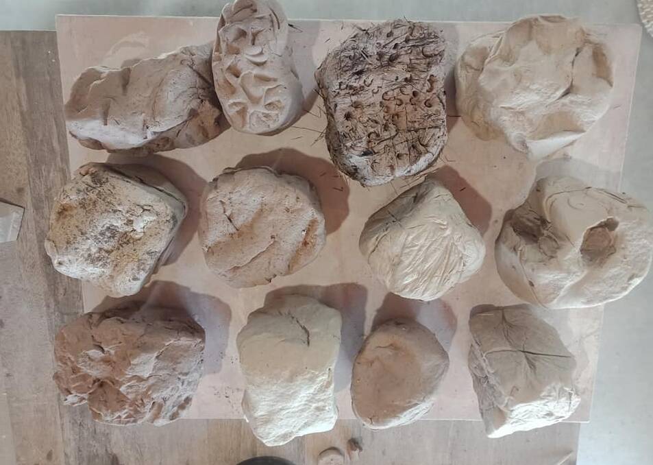 Natural forms created with local clays. Photo: Taycee-Lea Jones.