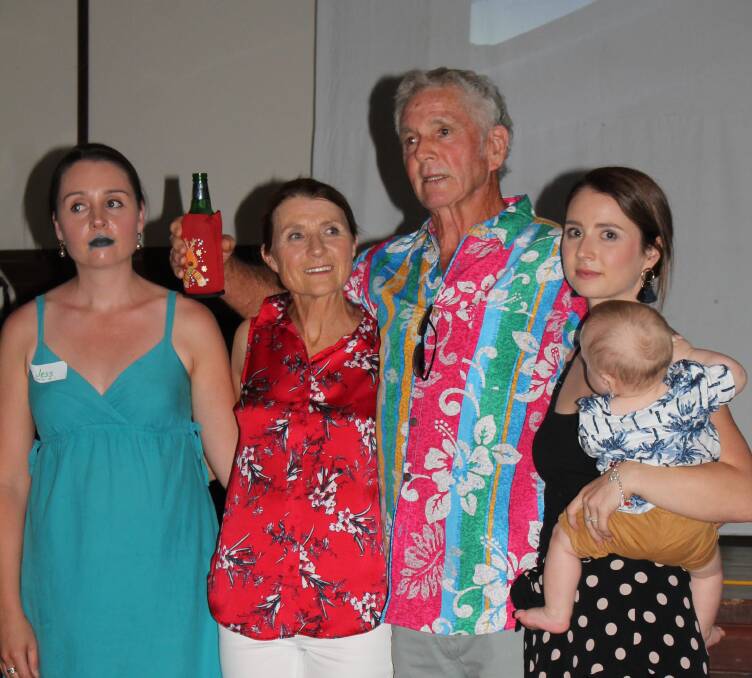 Celebrations: The 70th birthday boy Gary Ladmore with wife Cheryl and daughters Jessica (at left) and Melanie, with her son William, at his shindig.