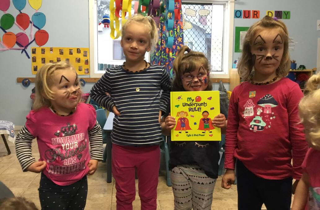Bronte Krutein, Tessa Krutein, Matilda Robinson and Poppy Krutein at the the Cubbyhouse Preschool and Long Day Care Centre Wingham. Photo: Submitted