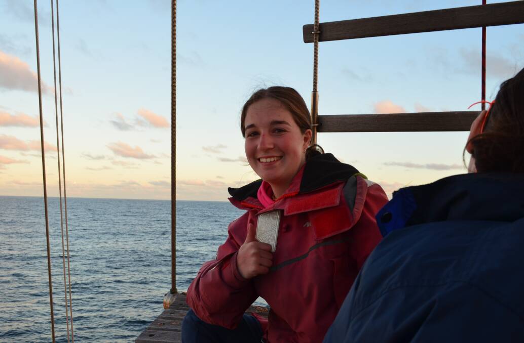 Australian Navy Cadet Melinda Marion of the TS Manoora on board the STS Young Endeavour.