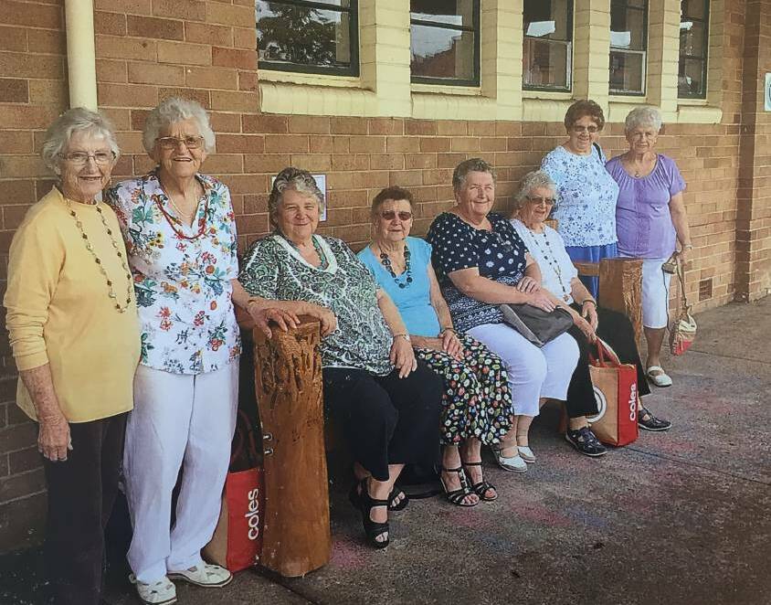 Members of the Wingham CWA outside their building on Isabella Street, Wingham.