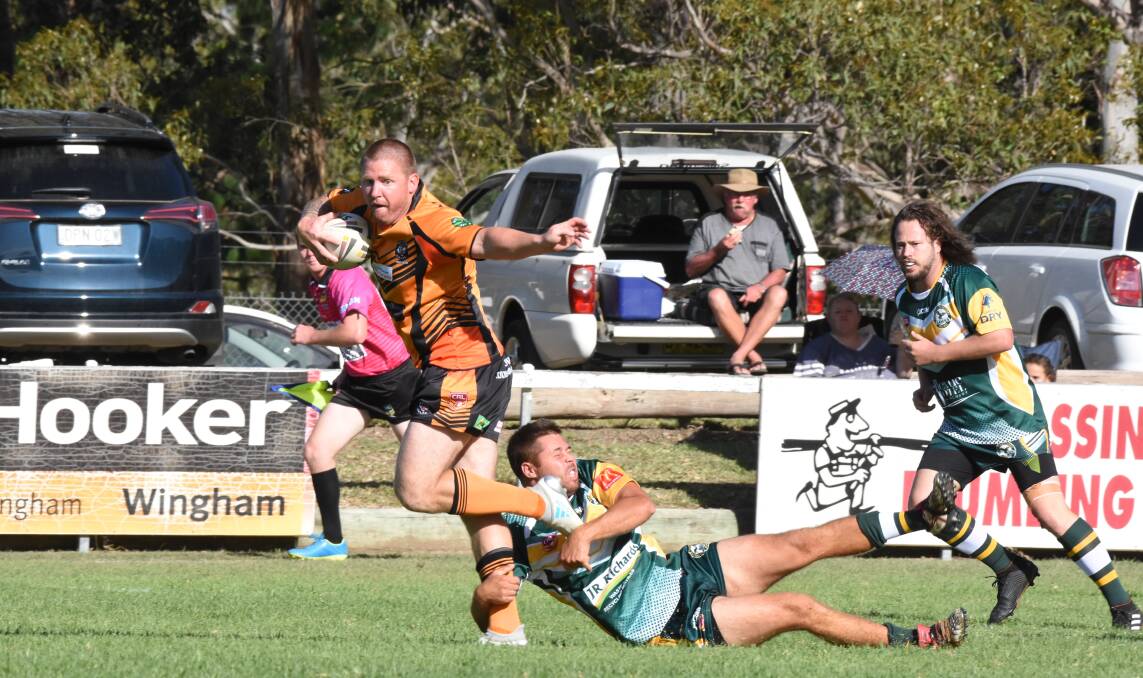 Captain-coach and halfback Danny Russell steered Wingham to a strong 30-18 win over Wauchope in the Group Three Rugby League clash at Wauchope. File photo.