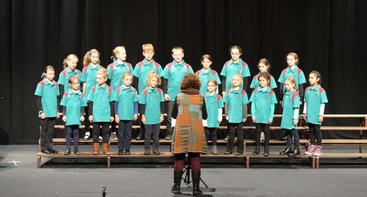 Bobin Public School choir performing at the 2017 Taree and District Eisteddfod. Photo: Anne Keen.