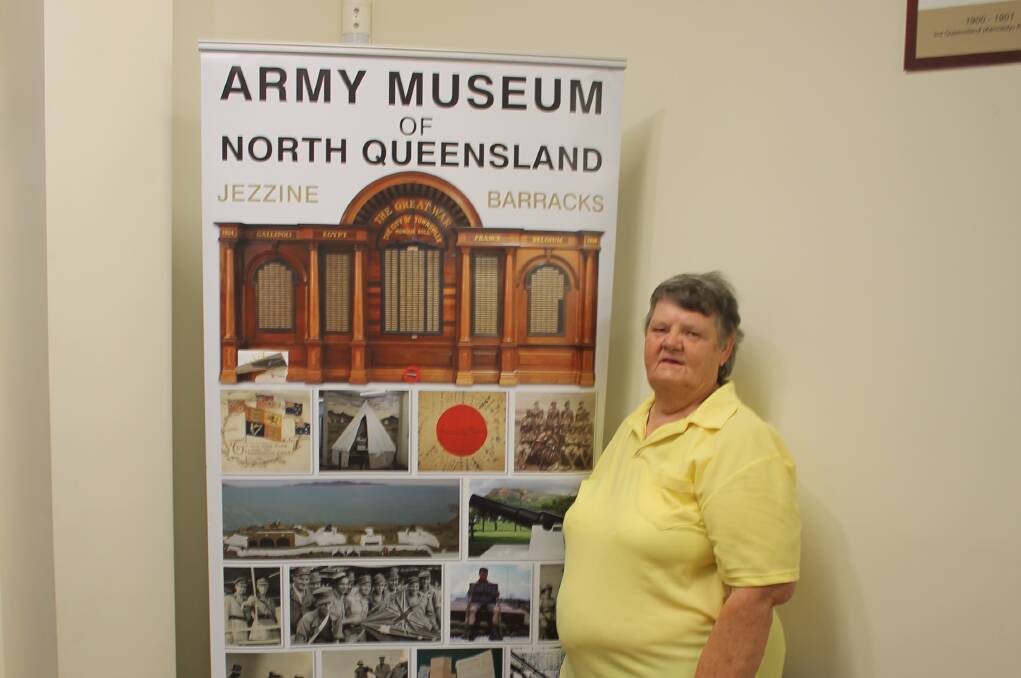 History: Pam Muxlow during her visit to Jezzine Army Museum in Townsville. Photo: Supplied