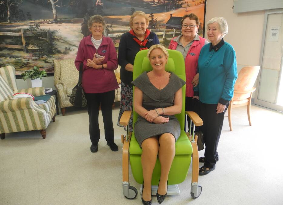 The Whiddon Group Ladies Auxiliary raised funds for 18 months to achieve the $5000 needed to purchase two special reclining chairs in 2015.