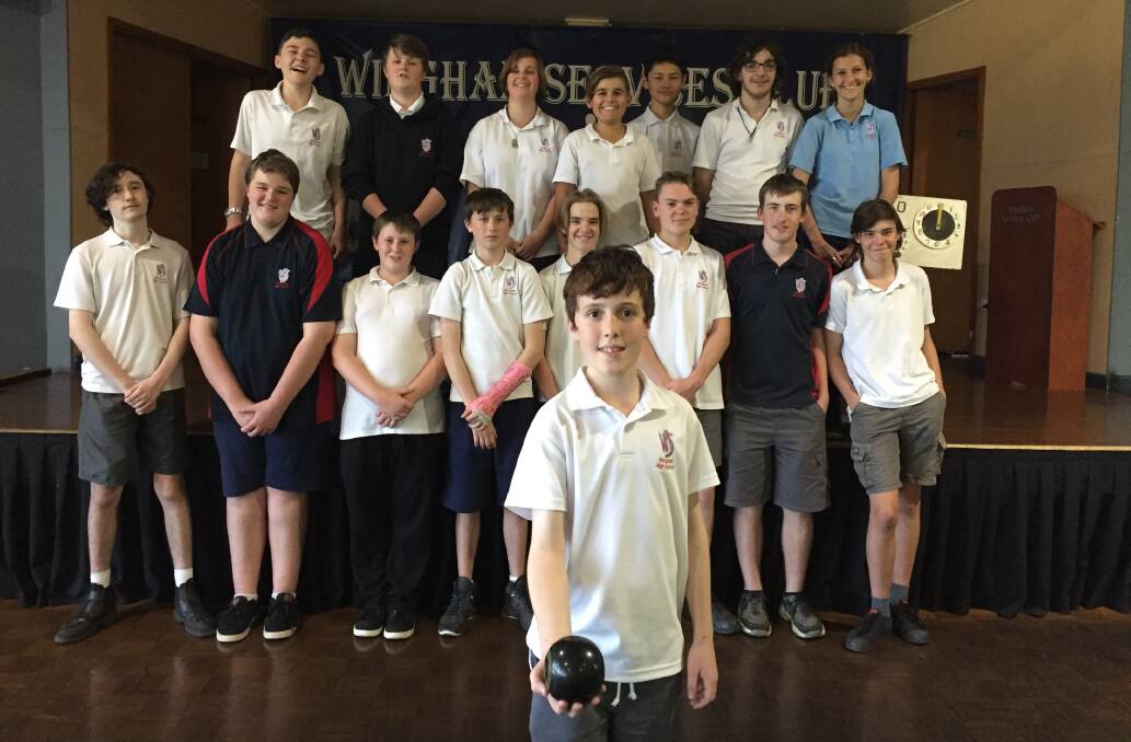 Team Wingham: Wingham High School students at the Wingham Services Club to hone their snooker, darts and bowling skills.