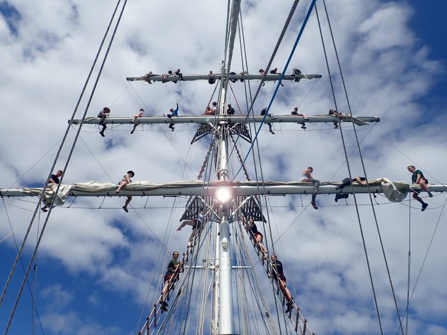 Youthies on the foremast.