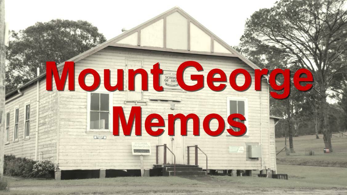 Mount George Memos: Great New Year’s Eve dance