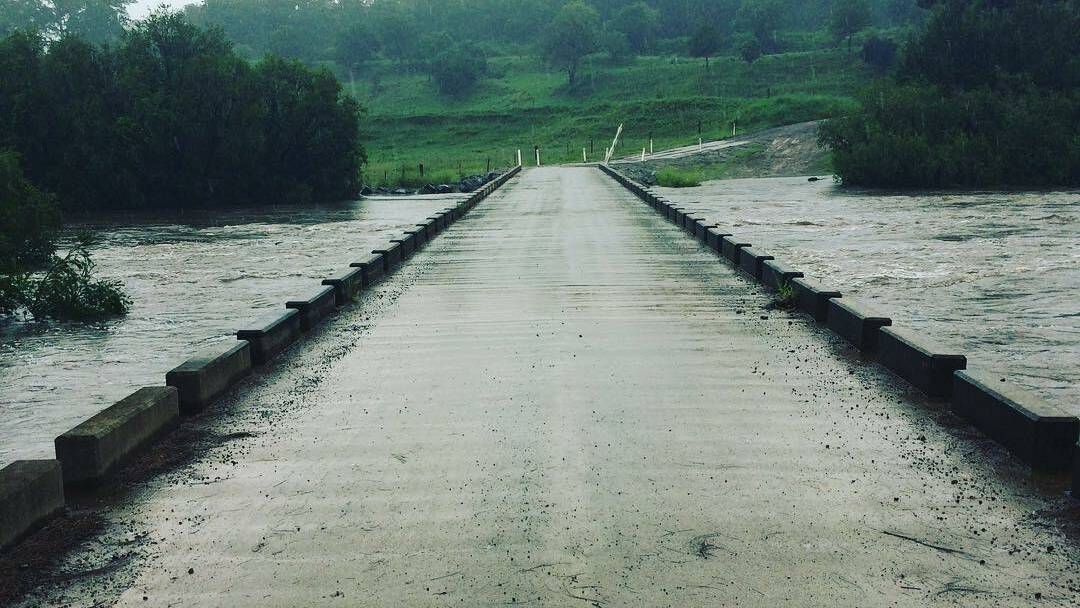 Photo of the Bight Bridge by @luc4s_p4yne_9 at Wingham before it went under water.  It is now cut by flood waters.