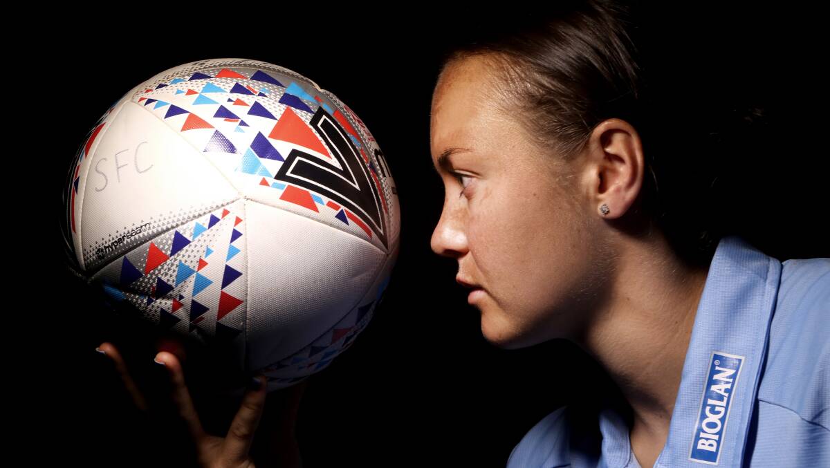 Heads up: Caitlin Foord will line up for Sydney FC in Sunday's W-League season opener. Picture: Sylvia Liber