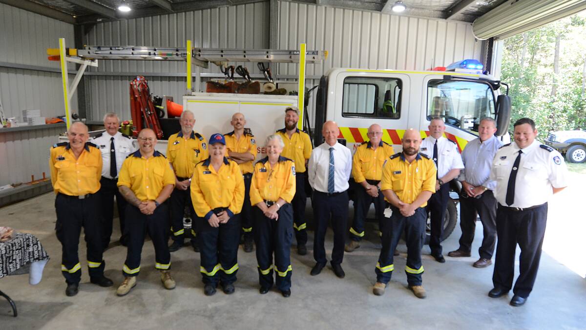 The handover of the former Volunteer Rescue Association facility at Bulahdelah attracted numerous RFS members along with MidCoast Council mayor, David West.