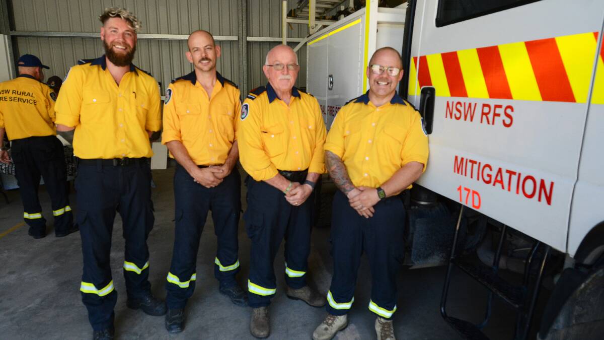 Kal Knight, Daniel Twyford, crew leader Bob Simpson and Adam James make up the new Bulahdelah-based NSW RFS mitigation crew.