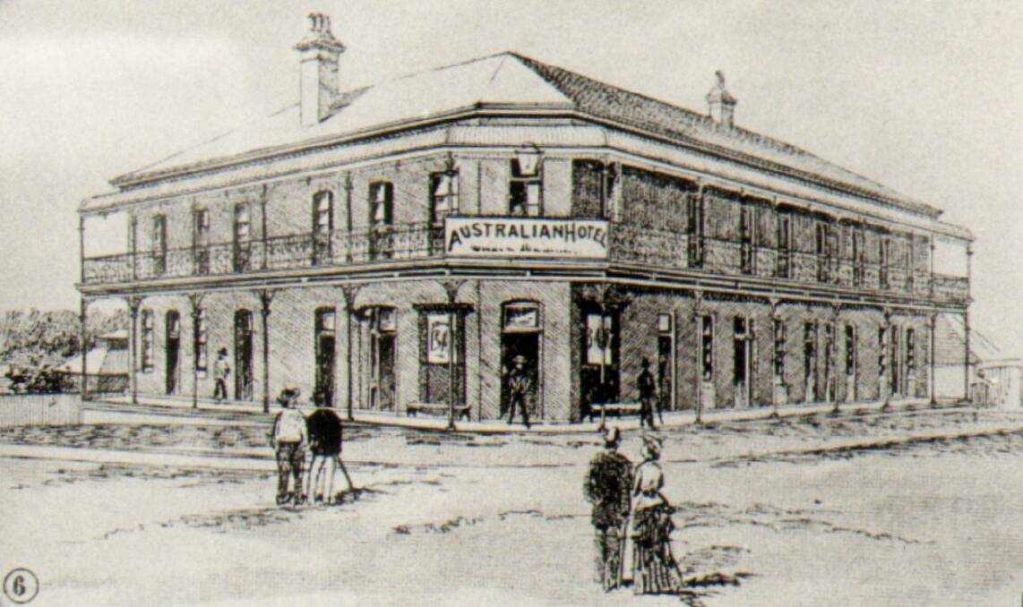 The Top Pub: An artist's rendition of the Australian Hotel in the 1890s. Photo courtesy of Manning Valley Historical Society