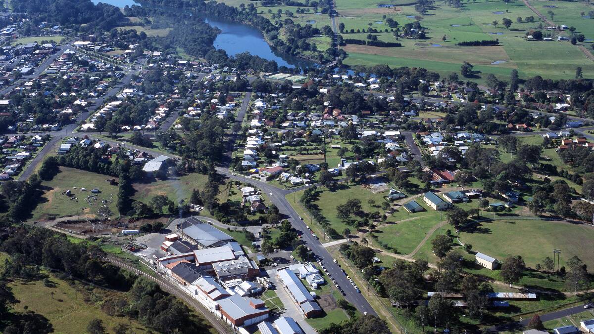 Aerial shot of Wingham. File photo