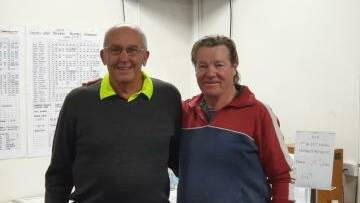 Sponsor Barry Brown with June 15 winner Syd Gilfillan at Wingham Golf Club.