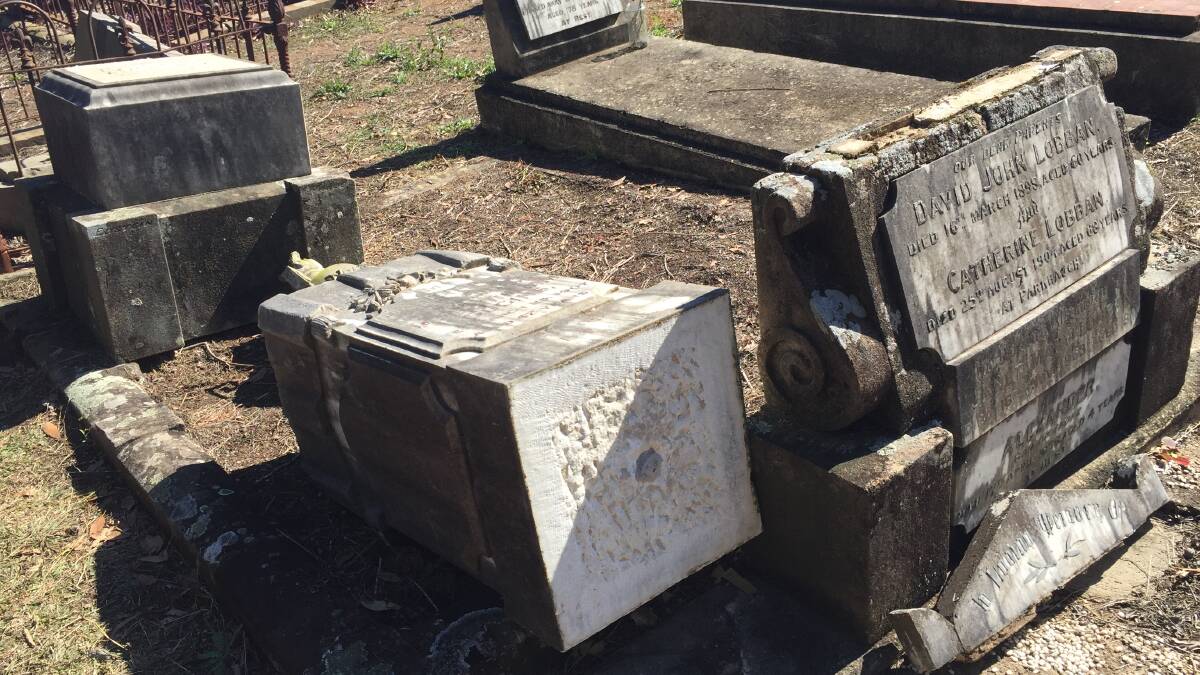 Headstone restorations at Bight Cemetery still a fair way off