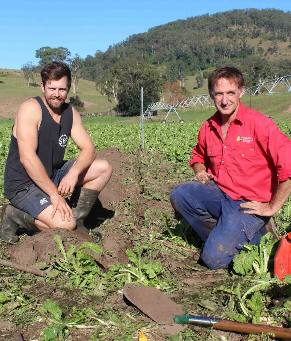 Dairy farmer Tom Middlebrook and irrigation agronomist Brian Thomson will discuss the opportunities available for making effective irrigation decisions. Photo: supplied