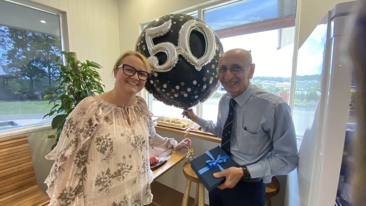 Dr Ghaly celebrating at the Mayo Private Hospital with Regional CEO Healthecare Mid North Coast Hospitals, Deanne Portelli. Picture by Julia Driscoll.
