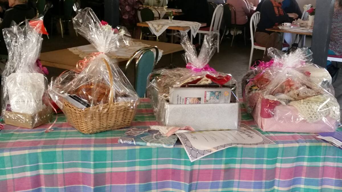 Some of the handmade goodies packaged as raffle prizes to raise funds. Photo: submitted