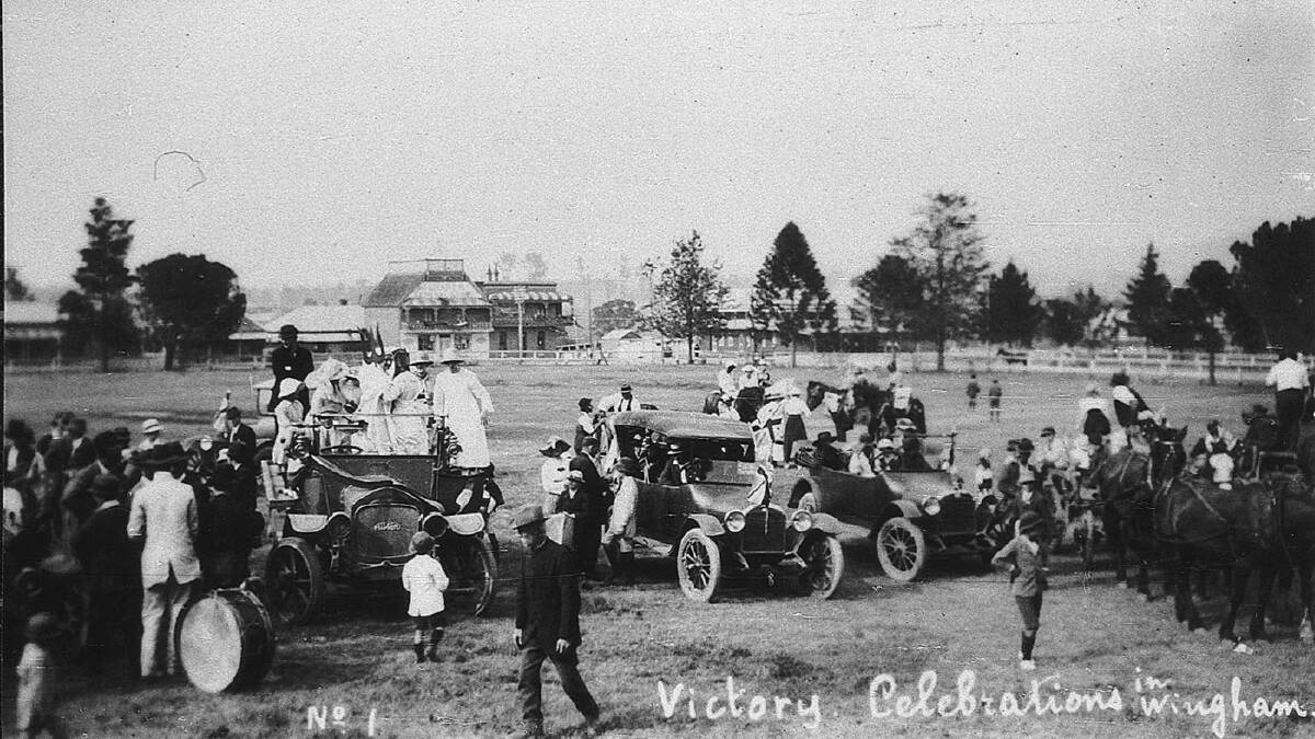 Victory celebrations in Wingham November 12, 1918. Photo: Alfred Cavalchini.