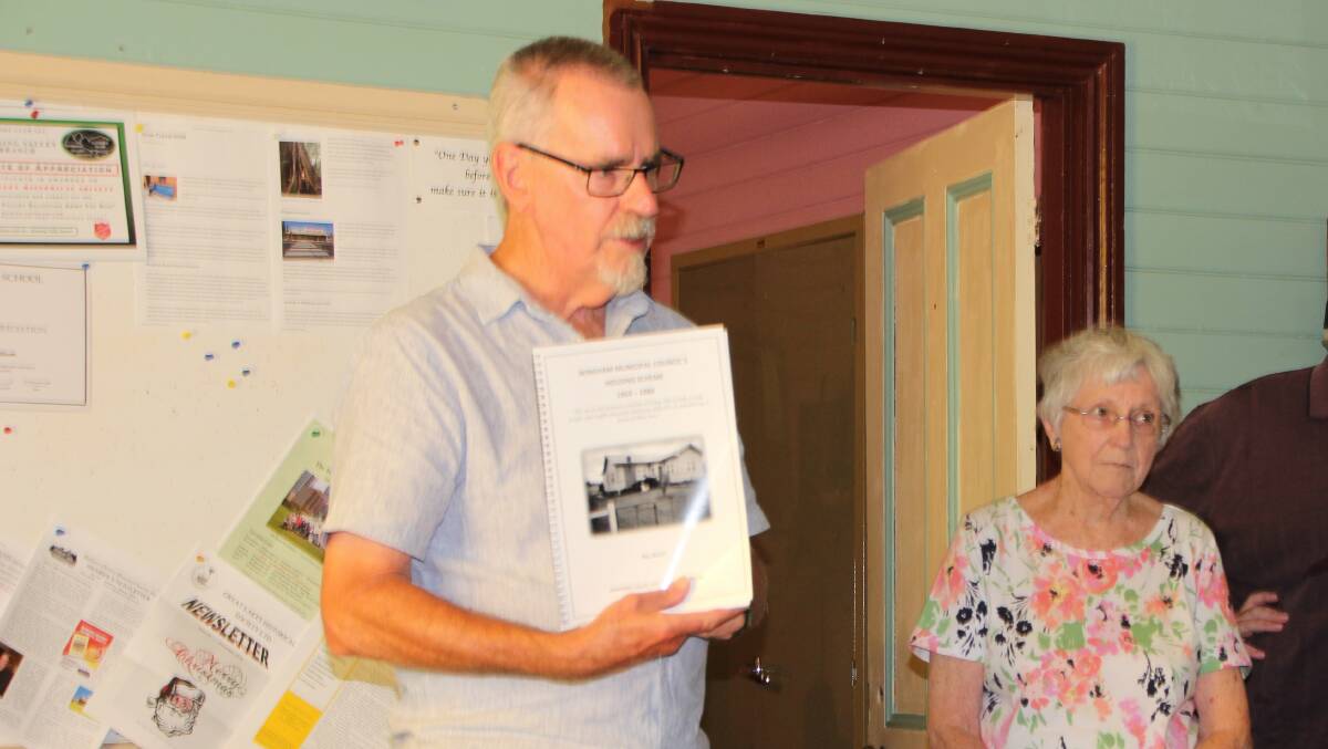 Bill Beach and Carol Pammer at the book launch at Wingham Museum. Photo: supplied
