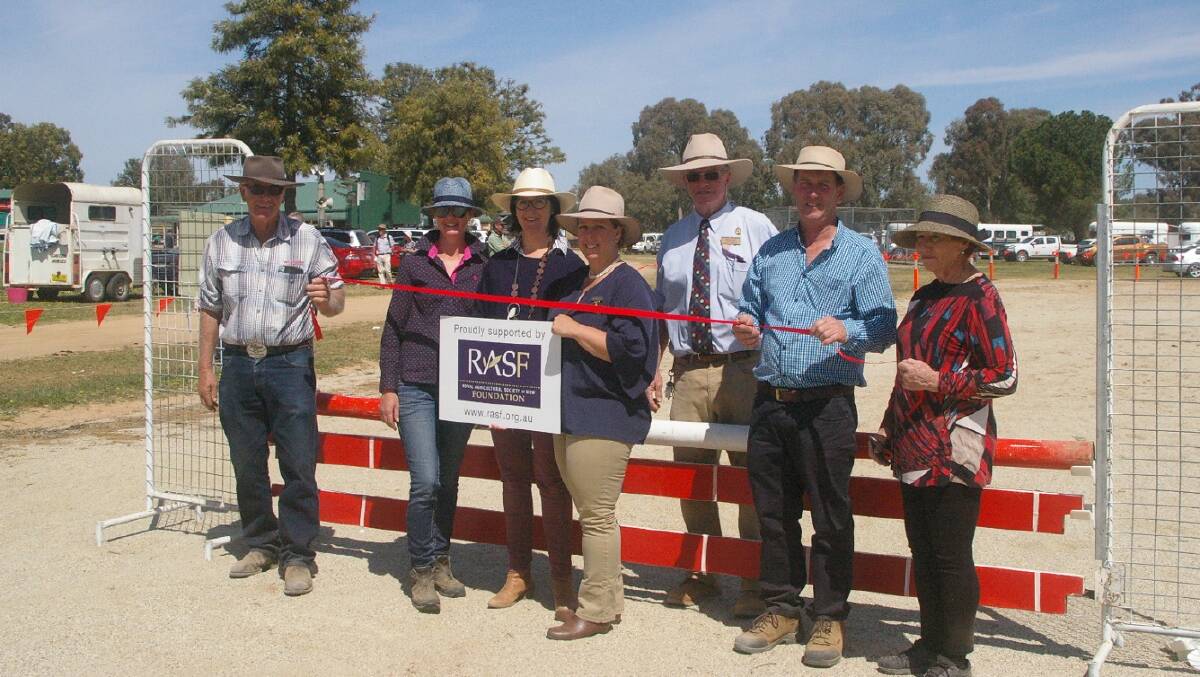 Community Futures Grant 2018 winner Walbundrie Show Society's opening of their multi-purpose equestrian arena. Photo: supplied