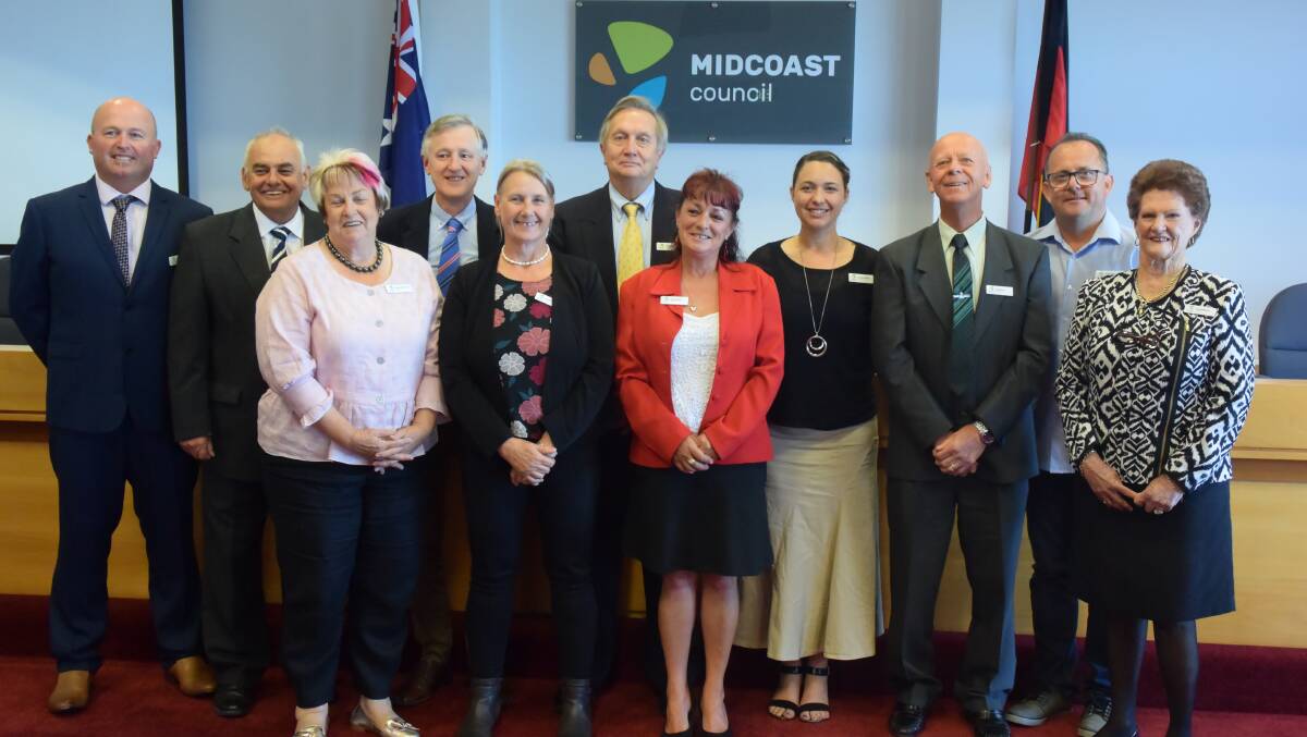 The newly elected MidCoast councillors were appointed to as representatives to external bodies at the second general meeting. Photo: Rob Douglas.