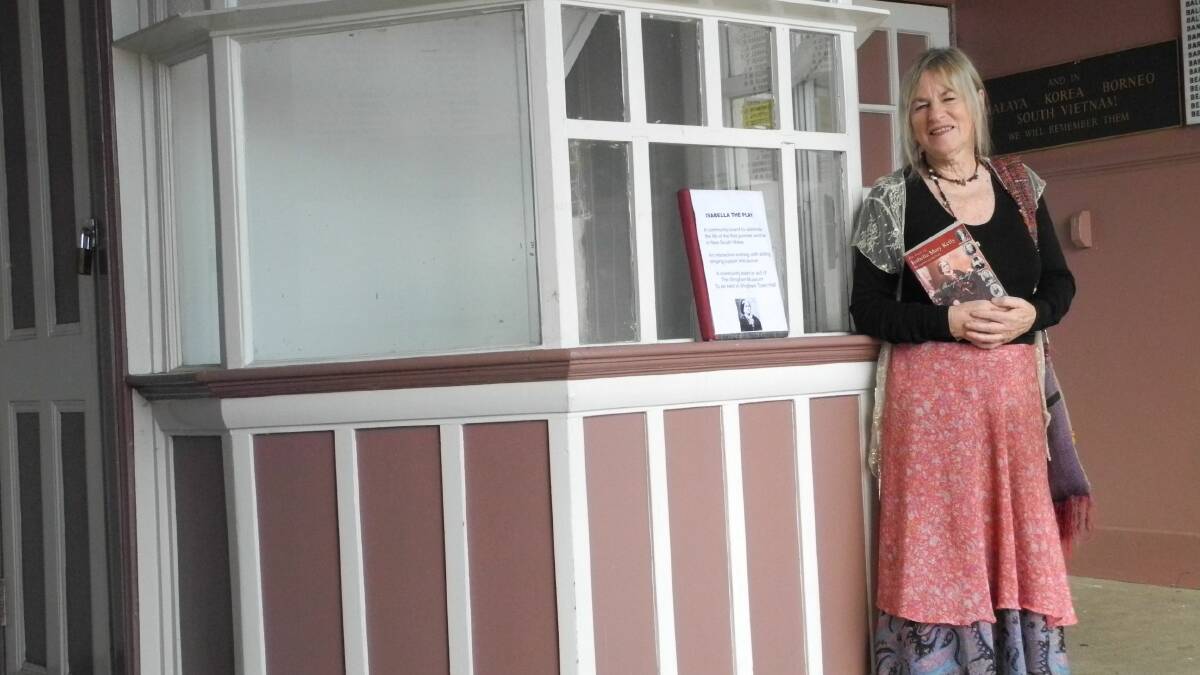 Playwright Maggie Young pictured at the Wingham Town Hall box office.